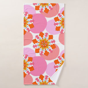 Seamless pattern with colourful mandalas. Bright t Bath Towel