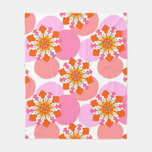 Seamless pattern with colourful mandalas. Bright t Fleece Blanket