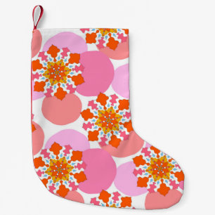 Seamless pattern with colourful mandalas. Bright t Small Christmas Stocking