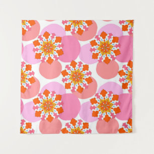 Seamless pattern with colourful mandalas. Bright t Tapestry