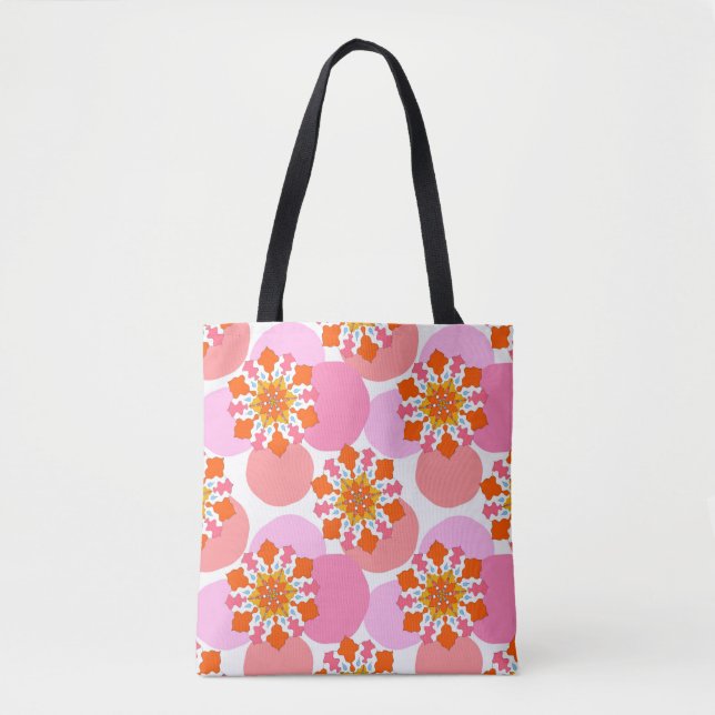 Seamless pattern with colourful mandalas. Bright t Tote Bag (Front)