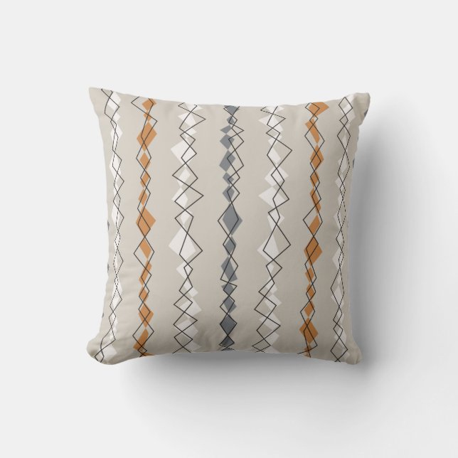 Seamless pattern with colourful stripes cushion (Front)