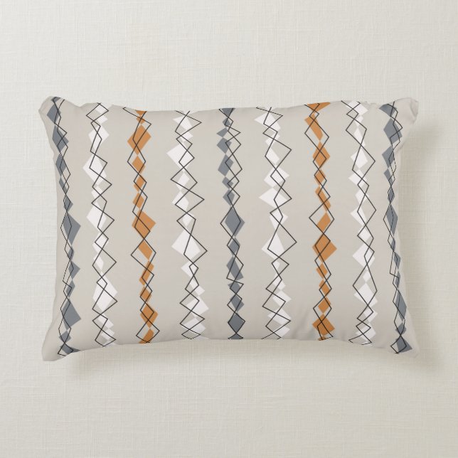 Seamless pattern with colourful stripes decorative cushion (Front)