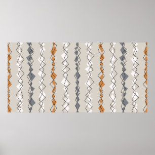 Seamless pattern with colourful stripes poster