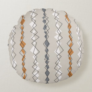 Seamless pattern with colourful stripes round cushion