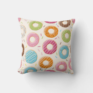 Seamless pattern with colourful tasty glossy dough cushion