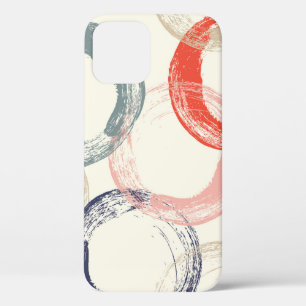 Seamless pattern with colourful watercolor circles iPhone 12 case