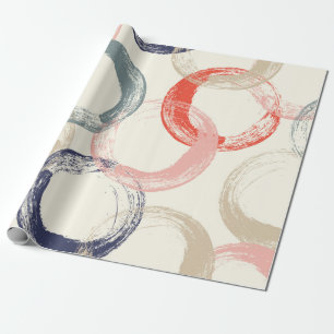 Seamless pattern with colourful watercolor circles wrapping paper