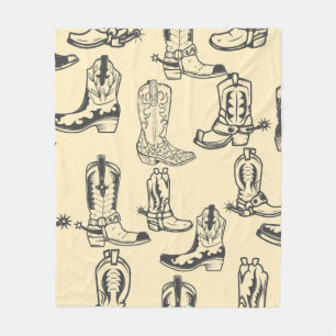 Seamless pattern with cowboy boots. cowboy,cowgirl fleece blanket