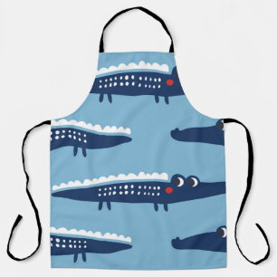 Seamless pattern with crocodiles apron