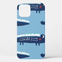 Seamless pattern with crocodiles
