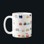 Seamless pattern with cute colour trains coffee mug<br><div class="desc">Seamless pattern with cute colour trains</div>