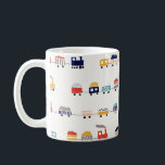 Seamless pattern with cute colour trains coffee mug<br><div class="desc">Seamless pattern with cute colour trains</div>