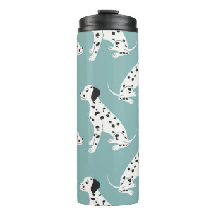 Seamless pattern with cute dalmatian thermal tumbler