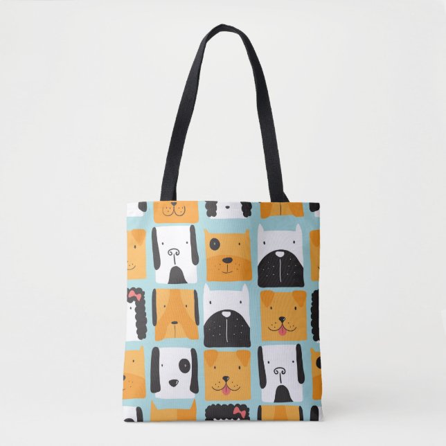 Seamless pattern with cute dogs.  tote bag (Front)