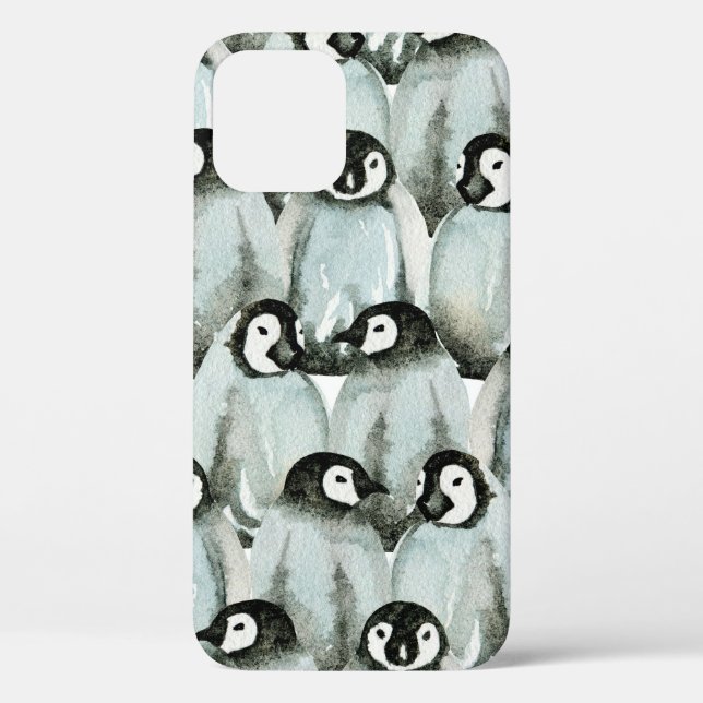 Seamless pattern with cute penguins Case-Mate iPhone case (Back)
