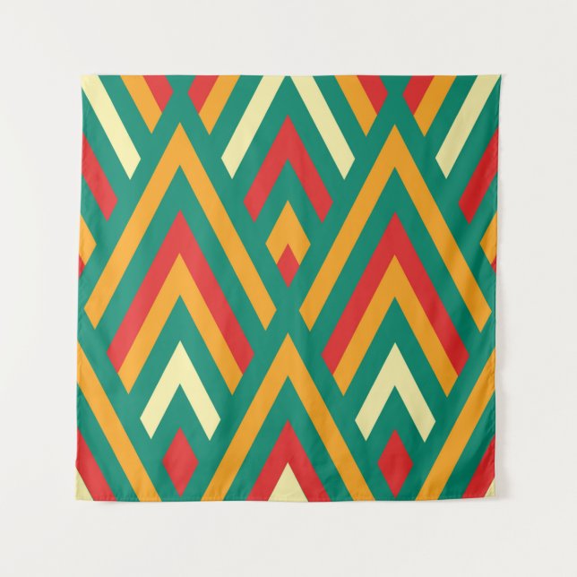 Seamless pattern with decorative geometric and abs tapestry (Front)