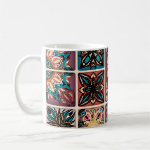 Seamless pattern with decorative mandalas. Vintage Coffee Mug
