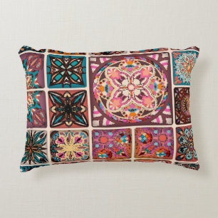 Seamless pattern with decorative mandalas. Vintage Cushion