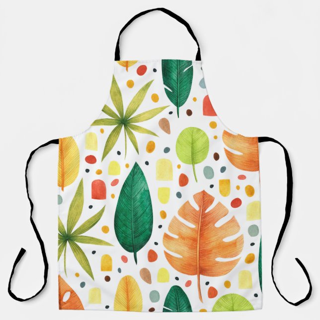 Seamless pattern with decorative tropical plants.  apron (Front)