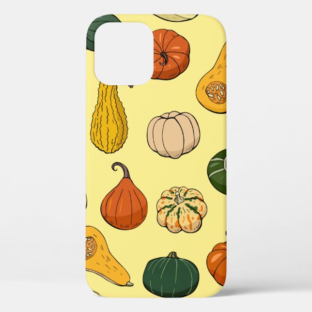 Seamless pattern with different hand drawn squashe Case-Mate iPhone case (Back)