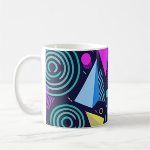 Seamless pattern with different kinds of geometric coffee mug