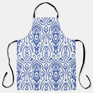 Seamless pattern with embroidery. Ikat Fabric. Eth Apron