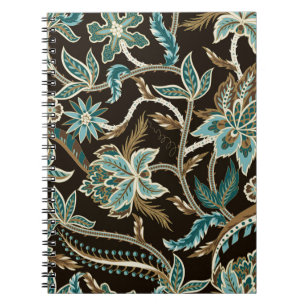 Seamless pattern with ethnic Japanese ornament ele Notebook