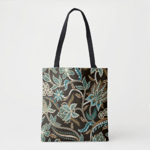 Seamless pattern with ethnic Japanese ornament ele Tote Bag
