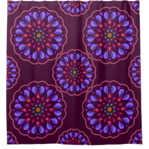 Seamless pattern with ethnic mandala art ornament. shower curtain