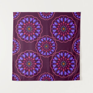 Seamless pattern with ethnic mandala art ornament. tapestry