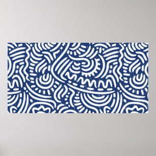 Seamless pattern with ethnic tribal poster