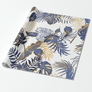 Seamless pattern with exotic tropical leaves. Palm Wrapping Paper