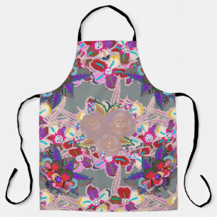 Seamless pattern with floral motif. Seamless patte Apron