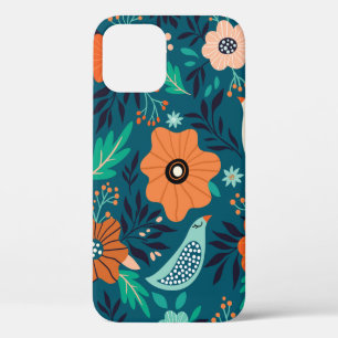 Seamless pattern with floral ornament iPhone 12 case