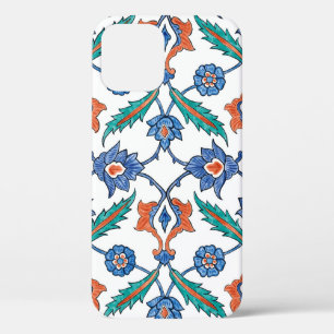 Seamless pattern with floral ornament imitating me iPhone 12 case