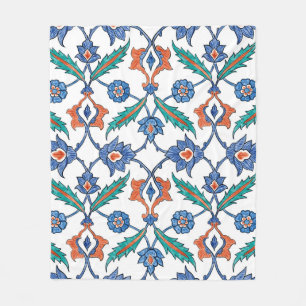 Seamless pattern with floral ornament imitating me fleece blanket