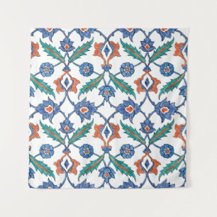 Seamless pattern with floral ornament imitating me tapestry