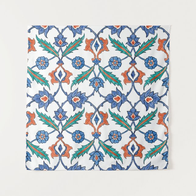 Seamless pattern with floral ornament imitating me tapestry (Front)