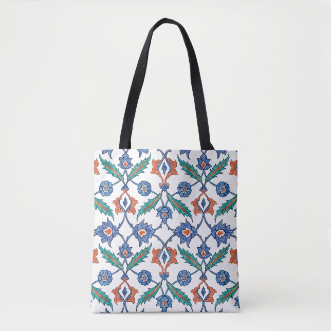 Seamless pattern with floral ornament imitating me tote bag (Front)