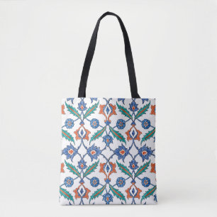 Seamless pattern with floral ornament imitating me tote bag