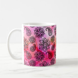 Seamless pattern with floral ornamental ethnic dec coffee mug