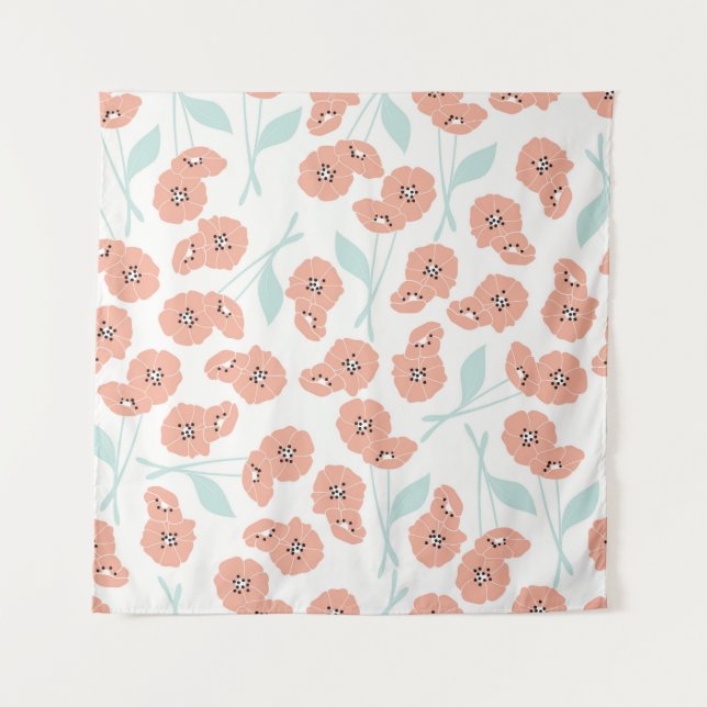 Seamless pattern with flowers and floral elements, tapestry (Front)