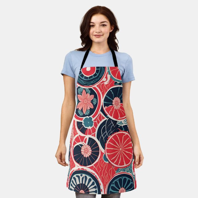 seamless pattern with flowers apron (Worn)