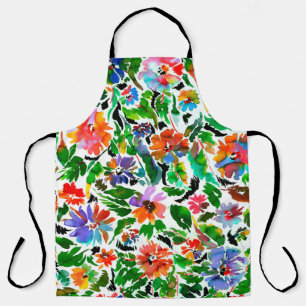 Seamless pattern with flowers apron