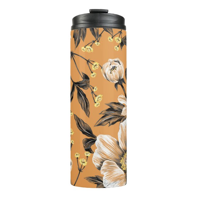 Seamless pattern with flowers.art,floral,pattern,c thermal tumbler (Front)