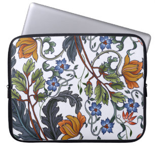 Seamless pattern with flowers in art deco style. M Laptop Sleeve