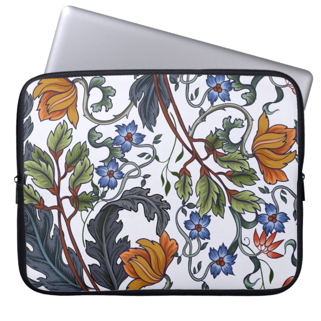 Seamless pattern with flowers in art deco style. M Laptop Sleeve (Front)