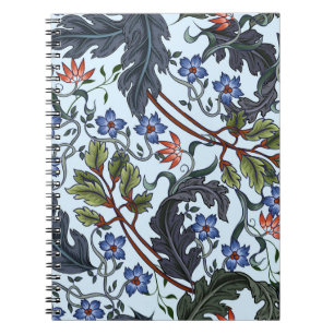 Seamless pattern with flowers in art deco style. M Notebook