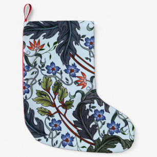Seamless pattern with flowers in art deco style. M Small Christmas Stocking